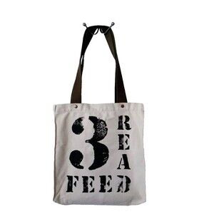 THE FEED FOUNDATION 3 Read Market Tote Reuseable Shopping Bag